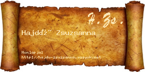 Hajdú Zsuzsanna névjegykártya